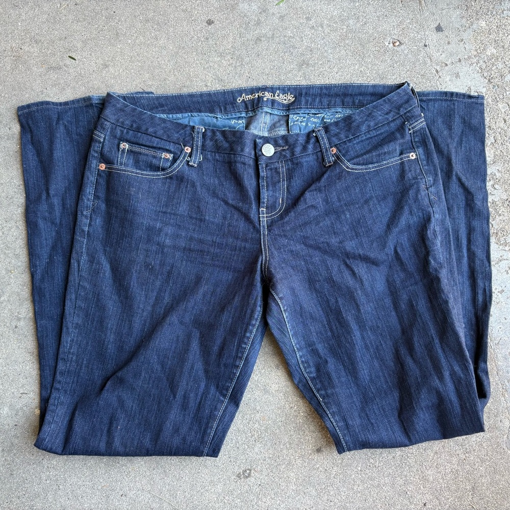 American Eagle Outfitters Women's Deep Indigo Boot Cut Jeans
